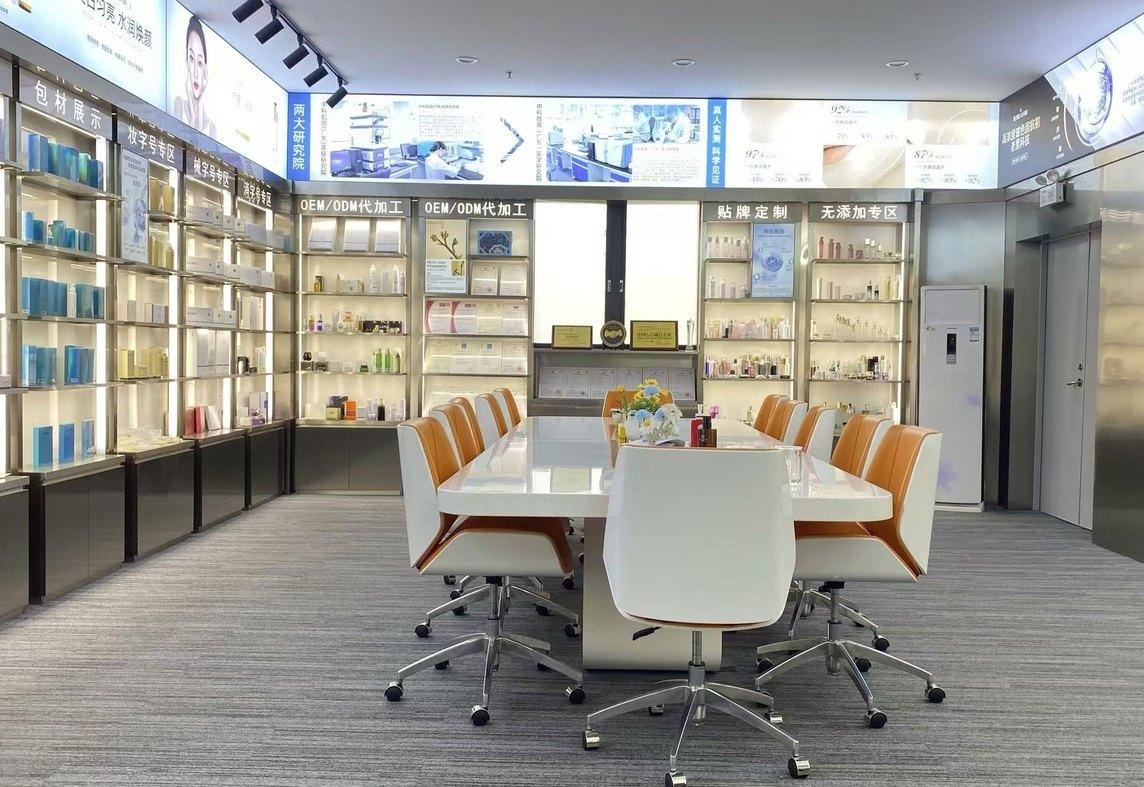 Cosmetics sample and packaging display in Huadu, Guangzhou